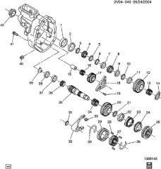 Schaltgabel 6-Gang Getriebe GM Cadillac 93 - 12